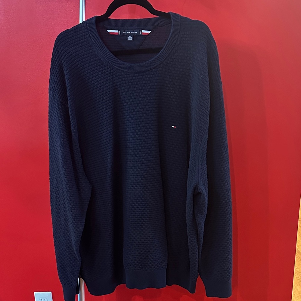 Tommy Hilfiger Men's Dark Blue Crewneck Sweater